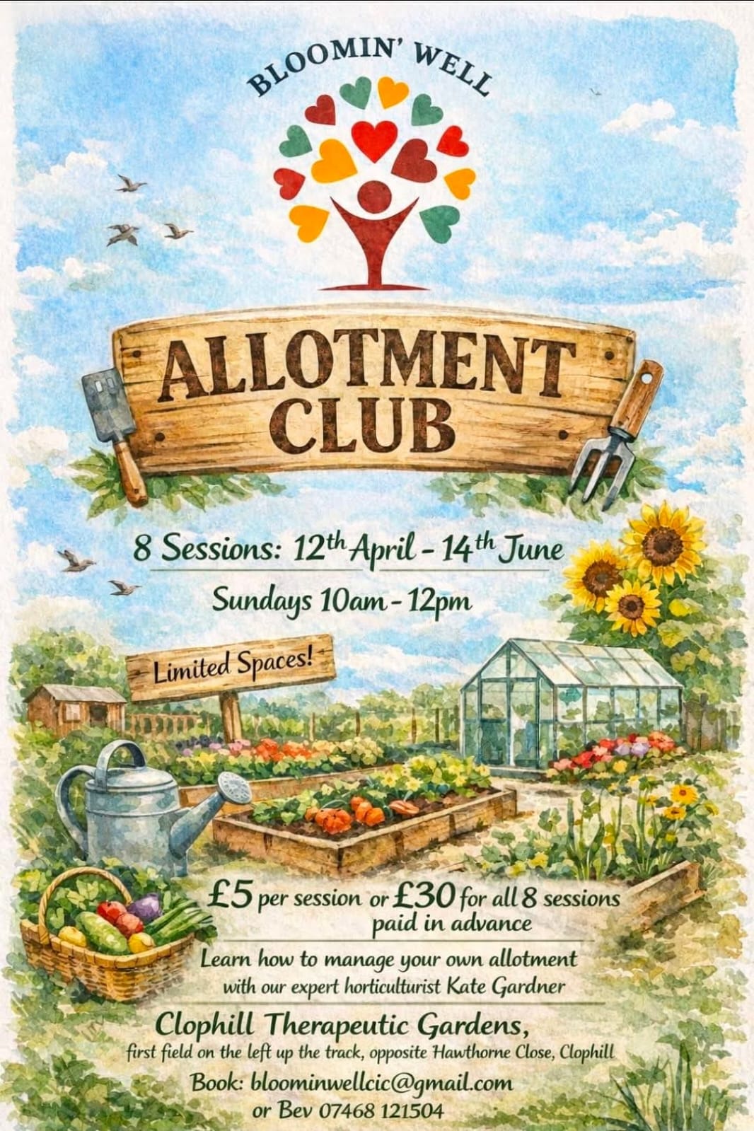 New Allotment Club at Clophill’s Therapeutic Gardens